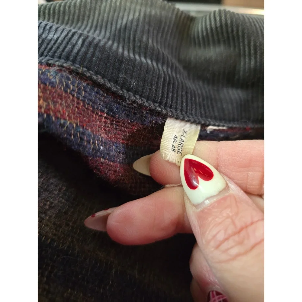 VINTAGE SEARS Denim‎ Work Jacket Mens XL Blanket Lined Corduroy Collar Blue Jean